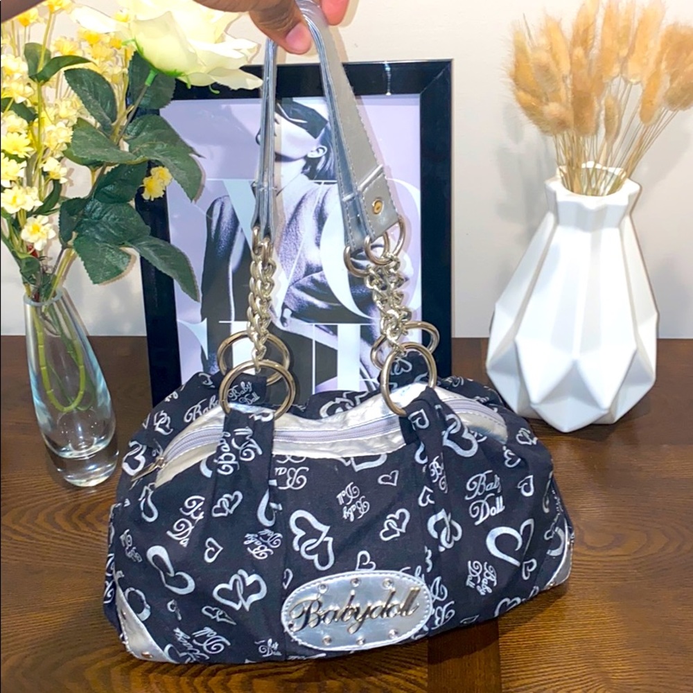 COPY - Babydoll black & silver bag